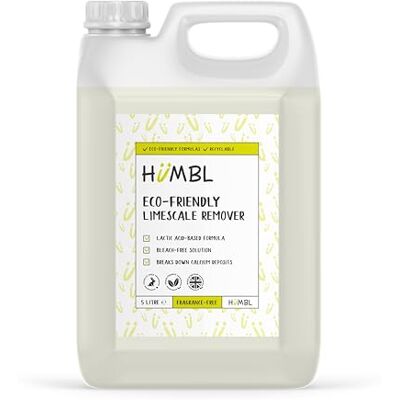 Humbl Limescale Remover Eco Friendly Bathroom Descaler Spray for Taps, Shower Heads, Sinks & Glass Lactic Acid Formula 5L Refill Humbl Limescale Remover Eco Friendly Bathroom Descaler Spray for Taps, Shower Heads, Sinks & Glass Lactic Acid Formula 5L Refill