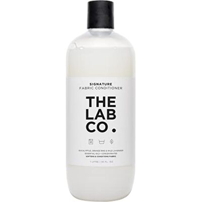 The Lab Co. Signature Laundry Fabric Conditioner 1 litre Plant based Fragranced with lavender and orange rind. For up to 64 washes. Laundry softener. The Lab Co. Signature Laundry Fabric Conditioner 1 litre Plant based Fragranced with lavender and orange rind. For up to 64 washes. Laundry softener.