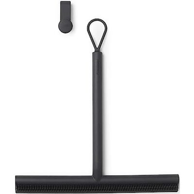 Brabantia Silicone Shower Squeegee with Hook (Dark Grey) Anti Streak Cleaning Wiper for Bathroom Glass, Plastic, Tile Doublesided Brush & Rim Design Brabantia Silicone Shower Squeegee with Hook (Dark Grey) Anti Streak Cleaning Wiper for Bathroom Glass, Plastic, Tile Doublesided Brush & Rim Design