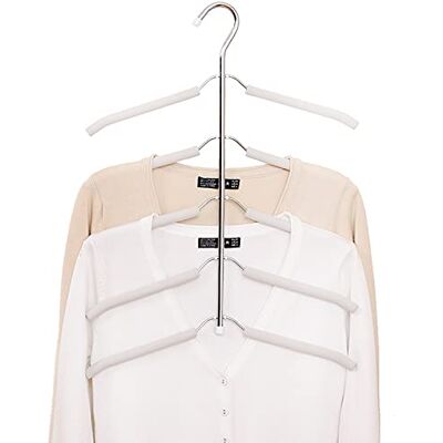 JFFLYIT 3 Pack 5 in 1 Non Slip Clothes Hangers Space Saving Stainless Steel Magic Hangers Heavy Duty Thick Hanger Closet Organizer for Coat Suits Shirt Sweaters JFFLYIT 3 Pack 5 in 1 Non Slip Clothes Hangers Space Saving Stainless Steel Magic Hangers Heavy Duty Thick Hanger Closet Organizer for Coat Suits Shirt Sweaters