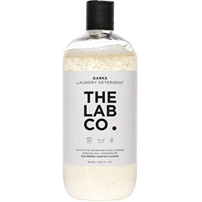 The Lab Co. Darks Wash 500ml Non Bio Laundry Detergent for Dark Clothes & Black Garments Laundry Liquid for Machine & Hand Washing Eucalyptus, Orange Rind & Wild Lavender Up to 32 Washes The Lab Co. Darks Wash 500ml Non Bio Laundry Detergent for Dark Clothes & Black Garments Laundry Liquid for Machine & Hand Washing Eucalyptus, Orange Rind & Wild Lavender Up to 32 Washes