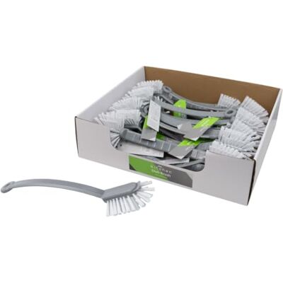 JVL Dish Brushes Pack of 20 – Grey Kitchen Washing Up Brushes with Ergonomic Handle for Dishwashing, Pots, Pans & Sink Cleaning JVL Dish Brushes Pack of 20 – Grey Kitchen Washing Up Brushes with Ergonomic Handle for Dishwashing, Pots, Pans & Sink Cleaning