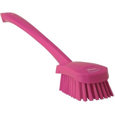 Vikan 41861 Washing Brush with long handle, 415 mm, Hard, Pink Vikan 41861 Washing Brush with long handle, 415 mm, Hard, Pink