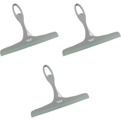 JVL Hand Held Window Squeegee Set of 3, Streak-Free Glass Cleaner for Windows, Mirrors & Shower Screens – Grey JVL Hand Held Window Squeegee Set of 3, Streak-Free Glass Cleaner for Windows, Mirrors & Shower Screens – Grey
