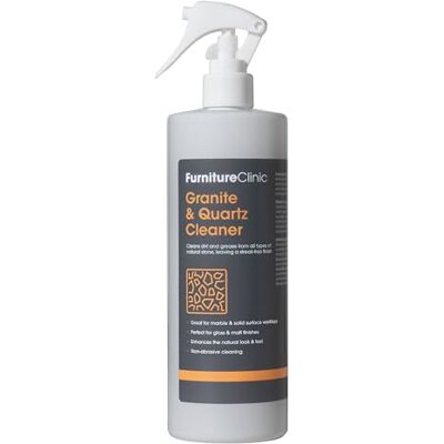 Furniture Clinic 500ml Granite & Quartz Spray Cleaner for Kitchen Worktops & Sinks Non Abrasive Cleaning & Streak Free Finish Dirt & Grease Remover Clean Black or White Marble Stone Worktop Furniture Clinic 500ml Granite & Quartz Spray Cleaner for Kitchen Worktops & Sinks Non Abrasive Cleaning & Streak Free Finish Dirt & Grease Remover Clean Black or White Marble Stone Worktop