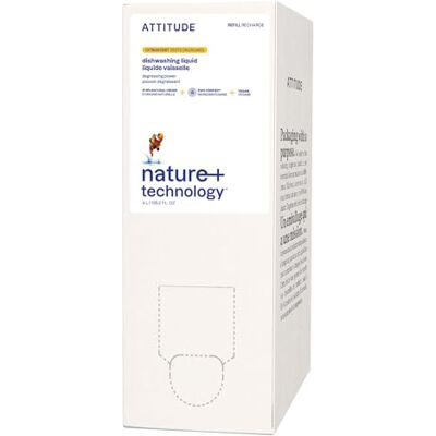 ATTITUDE Washing Up Liquid Refill, EWG Verified, Plant-Based & Vegan Dish Soap, Naturally Derived, Citrus Zest Scent, 4 Liters ATTITUDE Washing Up Liquid Refill, EWG Verified, Plant-Based & Vegan Dish Soap, Naturally Derived, Citrus Zest Scent, 4 Liters