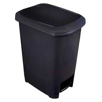 Anika 68089 10l Slim Pedal Bin/Recycling, Rubbish, Waste Kitchen Bin with Safety Lock / 29 x 21 x 36cm / Charcoal Grey Colour Anika 68089 10l Slim Pedal Bin/Recycling, Rubbish, Waste Kitchen Bin with Safety Lock / 29 x 21 x 36cm / Charcoal Grey Colour