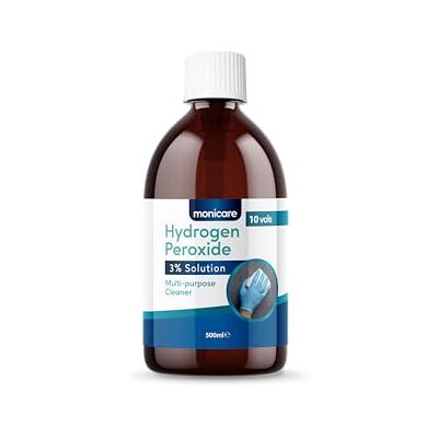 Monicare - Hydrogen Peroxide 3% 500ml - Clear - Cleaning Monicare - Hydrogen Peroxide 3% 500ml - Clear - Cleaning