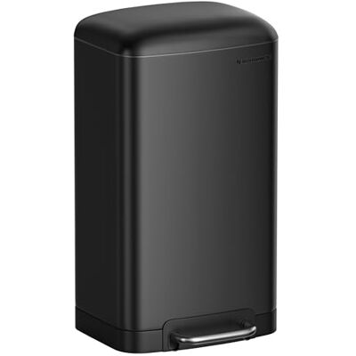 SONGMICS Kitchen Bin, 8 Gallon (30L) Rubbish Bin, Steel Pedal Bin with Lid and Inner Bucket, Soft Close, Black LTB01BK SONGMICS Kitchen Bin, 8 Gallon (30L) Rubbish Bin, Steel Pedal Bin with Lid and Inner Bucket, Soft Close, Black LTB01BK