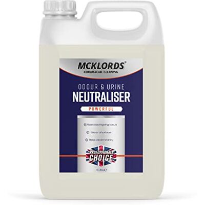 McKLords Enzyme Odour & Urine Remover 5L Professional Pet Stain & Smell Eliminator Safe for Carpets, Upholstery, Hard Floors & Pet Bedding McKLords Enzyme Odour & Urine Remover 5L Professional Pet Stain & Smell Eliminator Safe for Carpets, Upholstery, Hard Floors & Pet Bedding