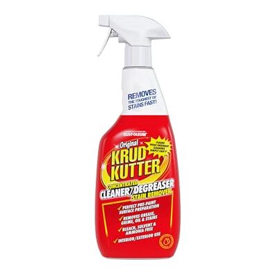 Krud Kutter Original Heavy Duty Cleaner Degreaser and Stain Remover 750ml Spray Pre Paint Surface Preparation, Removes Grease, Grime, Oil & Stains, Cleans What Ordinary Cleaners Can't! Krud Kutter Original Heavy Duty Cleaner Degreaser and Stain Remover 750ml Spray Pre Paint Surface Preparation, Removes Grease, Grime, Oil & Stains, Cleans What Ordinary Cleaners Can't!