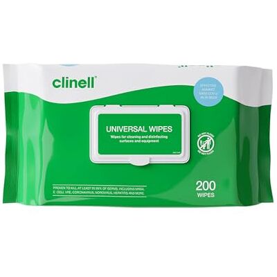 Clinell - Universal Cleaning - 275x200 - Pack of 200 - Wipes Clinell - Universal Cleaning - 275x200 - Pack of 200 - Wipes