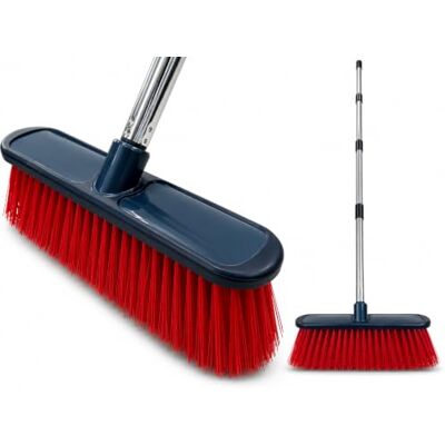 Fit For The Job Heavy Duty Outdoor Broom Concrete Ideal for Wet Debris with Stiff Synthetic Bristles for Garden, Patio, Driveways Paving, Decking and Tarmac with Durable 4-Part Aluminium Handle Fit For The Job Heavy Duty Outdoor Broom Concrete Ideal for Wet Debris with Stiff Synthetic Bristles for Garden, Patio, Driveways Paving, Decking and Tarmac with Durable 4-Part Aluminium Handle