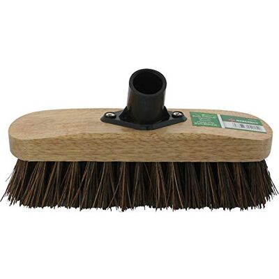Marksman 9" Stiff Deck Scrub Broom Head With Bracket Yard Brush Garden Sweeping Broom Marksman 9" Stiff Deck Scrub Broom Head With Bracket Yard Brush Garden Sweeping Broom
