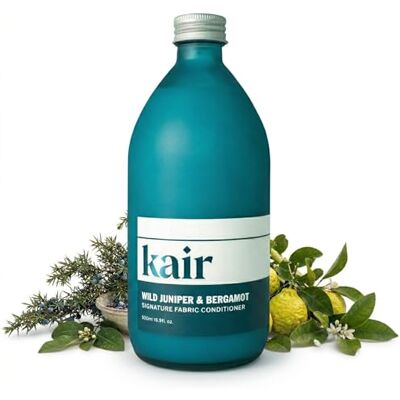 Kair Signature Fabric Conditioner Wild Juniper & Bergamot Plant-Based Fabric Softener, 500 ml, Vegan, Cruelty-Free, Biodegradable, Anti-Static Softens & Protects Fibers Kair Signature Fabric Conditioner Wild Juniper & Bergamot Plant-Based Fabric Softener, 500 ml, Vegan, Cruelty-Free, Biodegradable, Anti-Static Softens & Protects Fibers