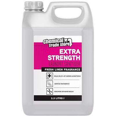Chemical Trade Store Laundry Sanitiser 2.5L Antibacterial Cleaner for Clothes & Pet Bedding Fresh Linen, Kills 99.9% Germs Use with Detergent Chemical Trade Store Laundry Sanitiser 2.5L Antibacterial Cleaner for Clothes & Pet Bedding Fresh Linen, Kills 99.9% Germs Use with Detergent