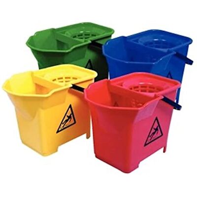 Stalwart S222 Colour Coded Mop Bucket, Toilet Areas, 14 L, Red Stalwart S222 Colour Coded Mop Bucket, Toilet Areas, 14 L, Red