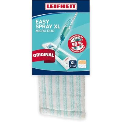 Leifheit Wiper Cover Easy Spray XL Micro Duo, Microfibre, White, 55 x 16 x 2 cm Leifheit Wiper Cover Easy Spray XL Micro Duo, Microfibre, White, 55 x 16 x 2 cm