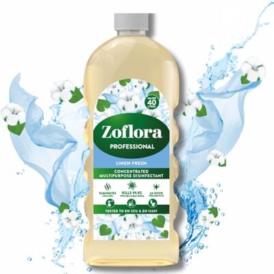 Zoflora Concentrated Linen Fresh Disinfectant Liquid, 1 Litre, Powerful Antibacterial & Multi-Surface Cleaner, Kills 99.9% of Bacteria & Viruses Zoflora Concentrated Linen Fresh Disinfectant Liquid, 1 Litre, Powerful Antibacterial & Multi-Surface Cleaner, Kills 99.9% of Bacteria & Viruses