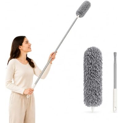 Motswedi Duster, Bendy, Long Extendable, 252 cm Adjustable Extension Rod, Protection from Scratches, for High Ceilings, Fans, Blinds, Household, Office and Car Motswedi Duster, Bendy, Long Extendable, 252 cm Adjustable Extension Rod, Protection from Scratches, for High Ceilings, Fans, Blinds, Household, Office and Car