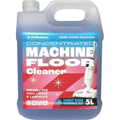 Dirtbusters Floor Cleaner Liquid for Machines (5L) Low-Foam Floor Cleaning Machine Solution for Vinyl, Laminate, Tile, Stone & Sealed Wood – Multi Surface Hard Floor Cleaner for Electric & Spray Mop Dirtbusters Floor Cleaner Liquid for Machines (5L) Low-Foam Floor Cleaning Machine Solution for Vinyl, Laminate, Tile, Stone & Sealed Wood – Multi Surface Hard Floor Cleaner for Electric & Spray Mop