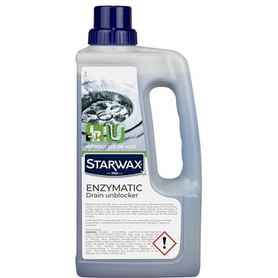 STARWAX Biological drain cleaner for toilets and drains Acid free Ideal for slow draining toilets and drains Compatible with macerators and septic tanks STARWAX Biological drain cleaner for toilets and drains Acid free Ideal for slow draining toilets and drains Compatible with macerators and septic tanks