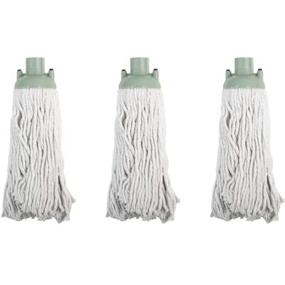 JVL String Mop Head Replacement – Green (Pack of 3) – Machine Washable Microfibre Refill Heads JVL String Mop Head Replacement – Green (Pack of 3) – Machine Washable Microfibre Refill Heads