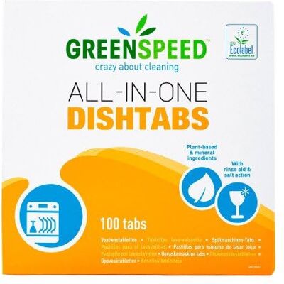 Greenspeed All-in-One Dishwasher Tablets, Pack of 100 Greenspeed All-in-One Dishwasher Tablets, Pack of 100