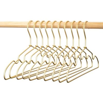 Koobay 12.6" Matte Gold Metal Kids Baby Hangers, 30Pack, Non Slip, Suit for Coated Wire Children Clothes Hangers Closet Storage, Retail Display Space Saving for Toddler Coats Infant Hangers Koobay 12.6" Matte Gold Metal Kids Baby Hangers, 30Pack, Non Slip, Suit for Coated Wire Children Clothes Hangers Closet Storage, Retail Display Space Saving for Toddler Coats Infant Hangers