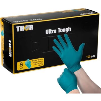 ABENA Green Nitrile Gloves Size Small Pack of 100 High Protection Comfortable Disposable Gloves Suitable for Cooking, Cleaning and More Latex Free Gloves Mechanic Gloves ABENA Green Nitrile Gloves Size Small Pack of 100 High Protection Comfortable Disposable Gloves Suitable for Cooking, Cleaning and More Latex Free Gloves Mechanic Gloves