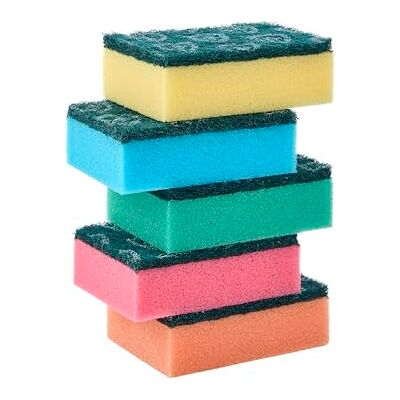 Spontex Megamax Antibacterial Sponge Scourers XL Washing Up Sponges for Dishes 5 Pack Spontex Megamax Antibacterial Sponge Scourers XL Washing Up Sponges for Dishes 5 Pack