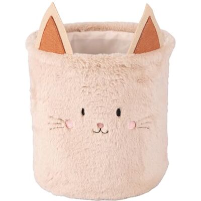 Tivoli Les Petites Cat Laundry Basket Polyester Fur Look Tivoli Les Petites Cat Laundry Basket Polyester Fur Look