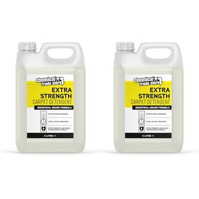 Chemical Trade Store – Carpet Detergent Shampoo 2 x 5L – Fabric & Upholstery Cleaning Solution – Deep Cleaning Formula for Carpets, Rugs & Soft Furnishings Chemical Trade Store – Carpet Detergent Shampoo 2 x 5L – Fabric & Upholstery Cleaning Solution – Deep Cleaning Formula for Carpets, Rugs & Soft Furnishings