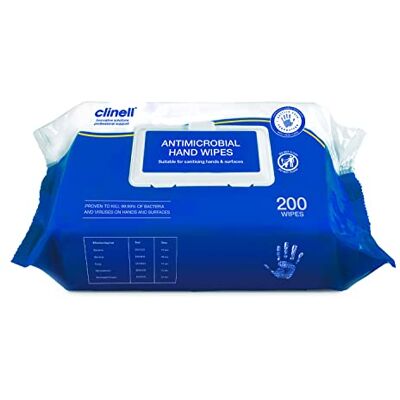 Clinell - CAHW200 - 200 wipes - Antibacterial hand wipe Clinell - CAHW200 - 200 wipes - Antibacterial hand wipe