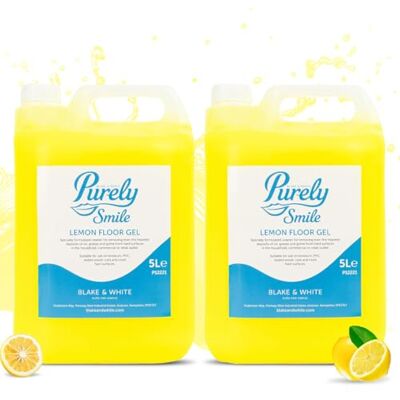 Blake & White Purely Smile Lemon Floor Gel 5L Powerful Floor Cleaner Liquid for Tiles & Hard Surfaces Removes Oil, Grease & Grime Deposits Suitable for Linoleum, PVC & Sealed Wood (Pack of 2) Blake & White Purely Smile Lemon Floor Gel 5L Powerful Floor Cleaner Liquid for Tiles & Hard Surfaces Removes Oil, Grease & Grime Deposits Suitable for Linoleum, PVC & Sealed Wood (Pack of 2)