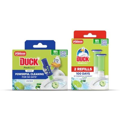 Duck - Toilet Fresh Disc - Lime - Holder - Toilet Cleaner Kit Duck - Toilet Fresh Disc - Lime - Holder - Toilet Cleaner Kit