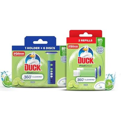 Duck - Toilet Fresh Disc - Lime - Holder - Toilet Cleaner Kit Duck - Toilet Fresh Disc - Lime - Holder - Toilet Cleaner Kit