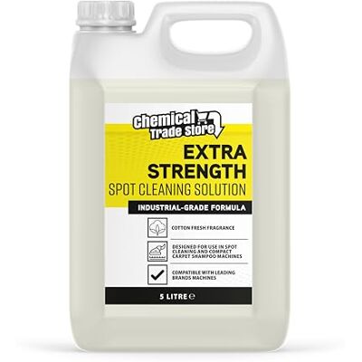 Chemical Trade Store Spot Cleaning Solution 5L Carpet Shampoo for Spot Cleaner Machines Compatible with All Major Cleaning Brands Trade Strength Formula Chemical Trade Store Spot Cleaning Solution 5L Carpet Shampoo for Spot Cleaner Machines Compatible with All Major Cleaning Brands Trade Strength Formula