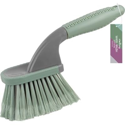JVL Heavy Duty Short Handled Car Cleaning Brush – Stiff Bristle Scrubbing Brush for Wheels, Tyres & Alloy Rims JVL Heavy Duty Short Handled Car Cleaning Brush – Stiff Bristle Scrubbing Brush for Wheels, Tyres & Alloy Rims