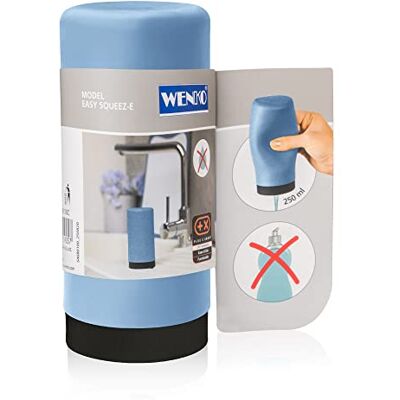WENKO Detergent Dispenser, Silicone, Blue, 14 x 6 x 6 cm WENKO Detergent Dispenser, Silicone, Blue, 14 x 6 x 6 cm