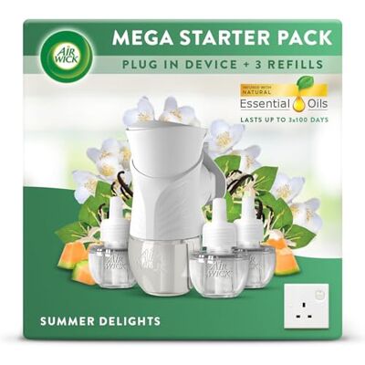 Air Wick - Plug-In Diffuser Kit - 3 Refills - Air Freshener Air Wick - Plug-In Diffuser Kit - 3 Refills - Air Freshener