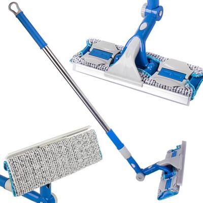 PARENCE . Telescopic Window Cleaner with Microfibre and Squeegee Glass, Surface, Telescopic Squeegee 145 cm x 30 cm PARENCE . Telescopic Window Cleaner with Microfibre and Squeegee Glass, Surface, Telescopic Squeegee 145 cm x 30 cm