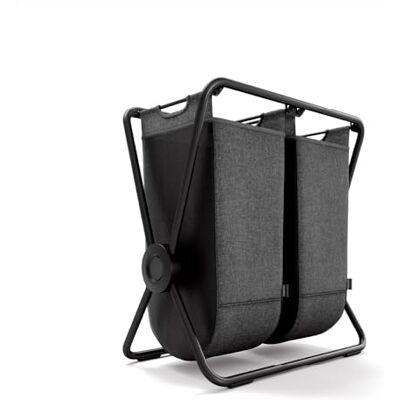 simplehuman X-Frame Hamper, Double Compartment Laundry Basket for Bedroom Bathroom, Heavy-Gauge Steel Frame, Stain & Odour Resistant Machine Washable Bags, Easy Carry Steel Handles, Matte Black simplehuman X-Frame Hamper, Double Compartment Laundry Basket for Bedroom Bathroom, Heavy-Gauge Steel Frame, Stain & Odour Resistant Machine Washable Bags, Easy Carry Steel Handles, Matte Black