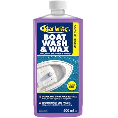 STAR BRITE Boat Wash & Wax Heavy Duty Concentrate Clean, Shine & Protect in One Easy Step Blueberry Scent STAR BRITE Boat Wash & Wax Heavy Duty Concentrate Clean, Shine & Protect in One Easy Step Blueberry Scent