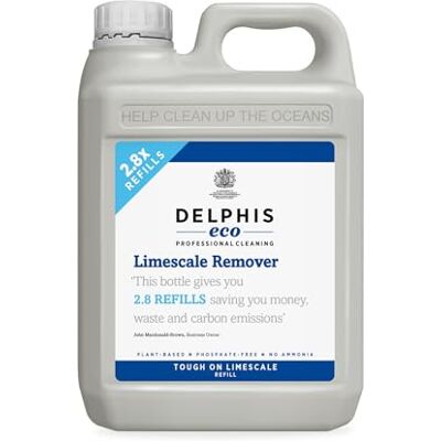 DELPHISECO Delphis Eco Limescale Remover Spray Refill 2 Litres Eco Friendly & Vegan Cleaning Safe on all surfaces, including Chrome, Porcelain Enamel & Stainless Steel, Shower Heads & Shower Screens DELPHISECO Delphis Eco Limescale Remover Spray Refill 2 Litres Eco Friendly & Vegan Cleaning Safe on all surfaces, including Chrome, Porcelain Enamel & Stainless Steel, Shower Heads & Shower Screens