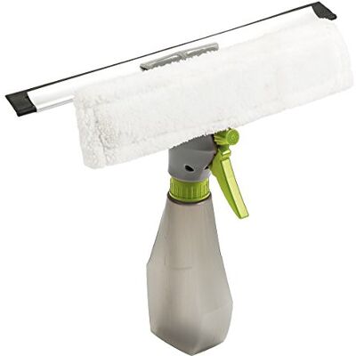 4Home 801981 Window Cleaner with Integrated Spray Bottle Grey/Green 4Home 801981 Window Cleaner with Integrated Spray Bottle Grey/Green
