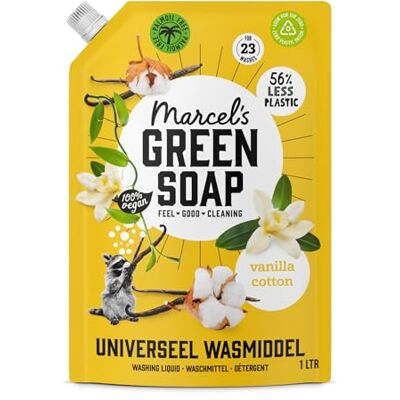 Marcel's Green Soap 1L Color-safe Vanilla Cotton Detergent - Laundry Marcel's Green Soap 1L Color-safe Vanilla Cotton Detergent - Laundry