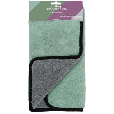 JVL Microfibre Car Cleaning Cloth – Grey & Green Soft Reusable Cloth for Car Washing, Drying & Polishing JVL Microfibre Car Cleaning Cloth – Grey & Green Soft Reusable Cloth for Car Washing, Drying & Polishing