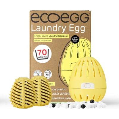 Ecoegg Fragrance Free Refillable Laundry Egg & Dryer Balls. Eco Detergent Replacement. Non Bio, no enzymes, phosphates. 70 Washes. Dryer Balls Reduces Drying Time. Ecoegg Fragrance Free Refillable Laundry Egg & Dryer Balls. Eco Detergent Replacement. Non Bio, no enzymes, phosphates. 70 Washes. Dryer Balls Reduces Drying Time.