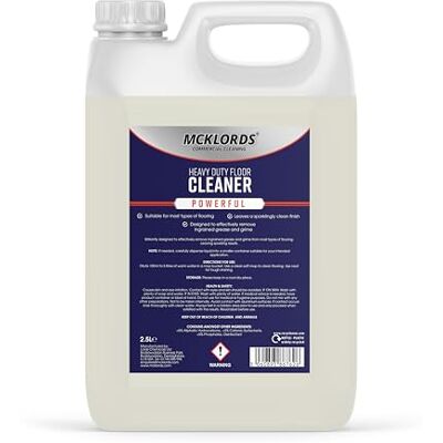 McKLords Commercial Heavy Duty Floor Cleaner, 2.5 Litre, Clear McKLords Commercial Heavy Duty Floor Cleaner, 2.5 Litre, Clear
